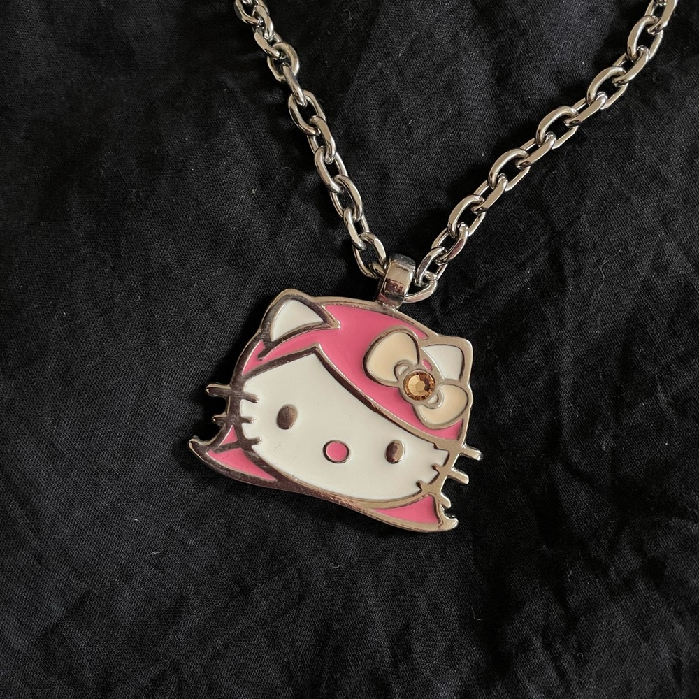 Rare! Tarina Tarantino Hello Kitty Pink Head Necklce